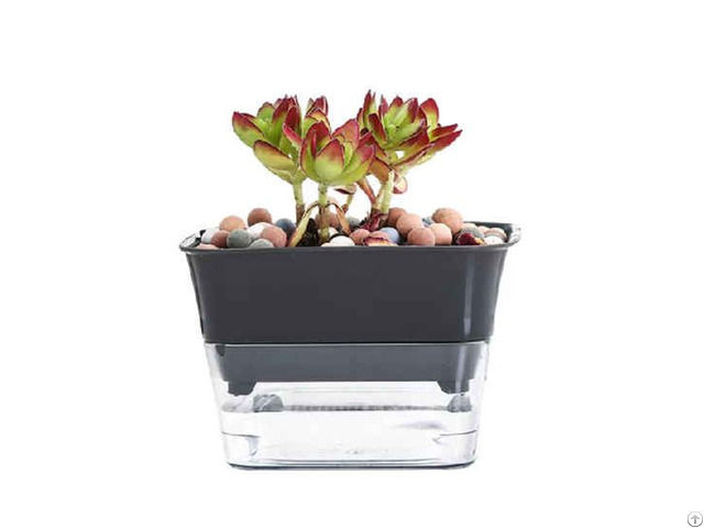 Plastic Square Self Watering Flower Pot