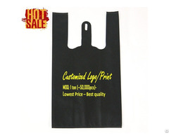 Thank You Colorful T Shirt Shopping Vest Handles Bags For Supermarket
