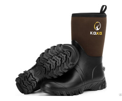 Kalkal 12″ Mid Calf Waterproof Rain Boots For Farm