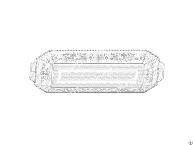 Rectangular Plastic Food Bowl Transparent Crystal Pattern Mould