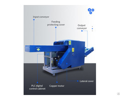 Textile Waste Jeans Fabric Cut Into Various Sizes Up And Down Cutting Machine With Blades