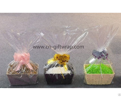 Paper Woven Basket Of Set Cello Bag Tissue Shred Pull Bows