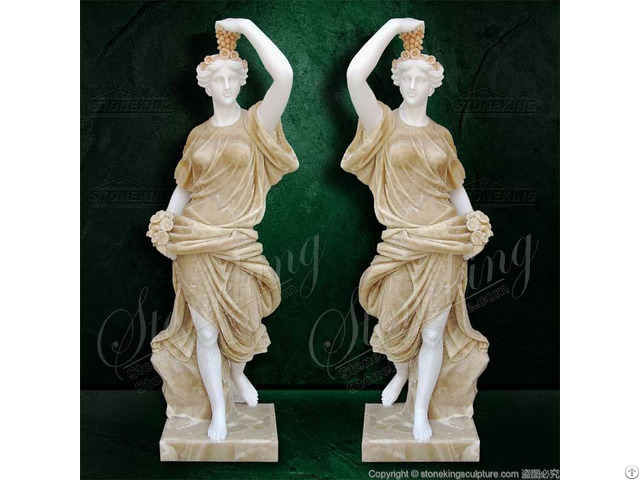 Beautiful Marble Female Statues For Outdoor Garden And Home Decoration Factory Supply