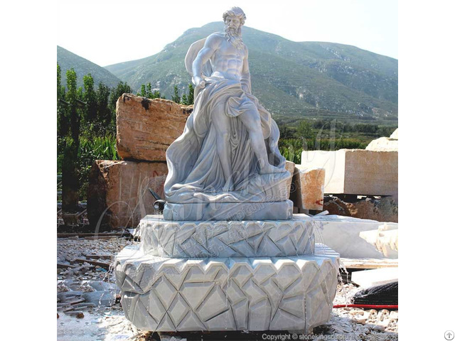 Manufacturer White Marble Oceanus Water Fountain For Garden Or Park Landscaping