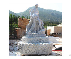 Manufacturer White Marble Oceanus Water Fountain For Garden Or Park Landscaping