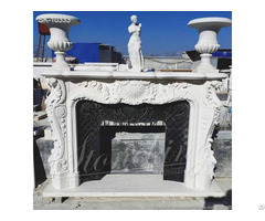 Manufacturer White Marble French Style Fireplace Mantel Surrounds For Home Decor