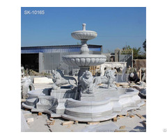 Outdoor Garden Large Marble Lion Statue Water Fountain For Landscaping Or Home Decor Factory Supply