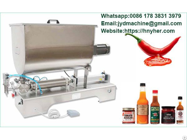 Stainless Steel U Type Pneumatic Chili Sauce Filling Machine