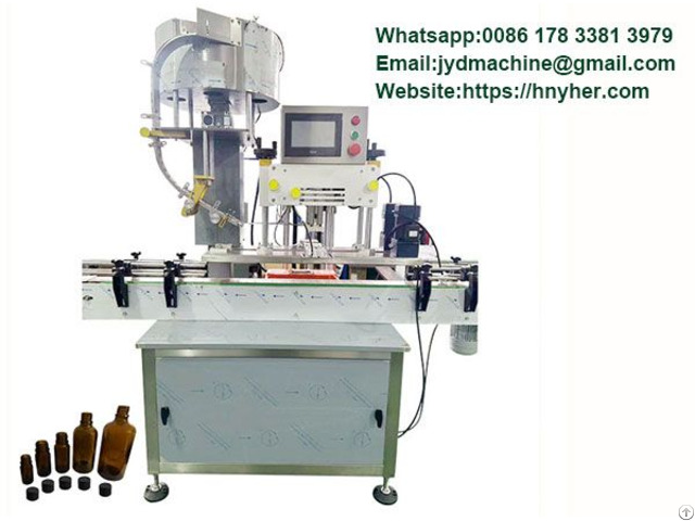 Automatic Capping Machine With Cap Feeder