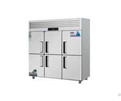 Premium E Series 6 Doors Direct Cooling Upright Refrigerator