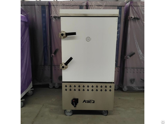 Flat Door Cng 12trays Gas Rice Steamer Cabinet