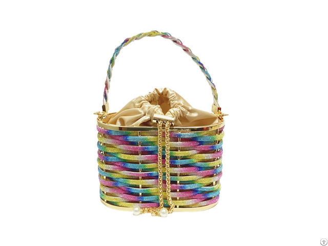 Woven Birdcage Evening Handbags Designer