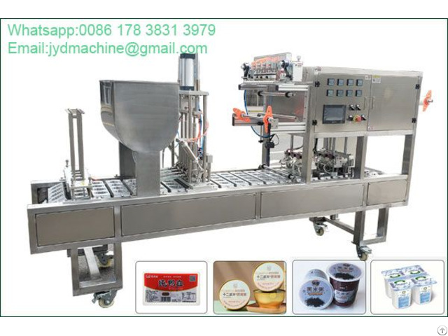 Automatic Linear Cup Filling And Sealing Machine With Fast Speed