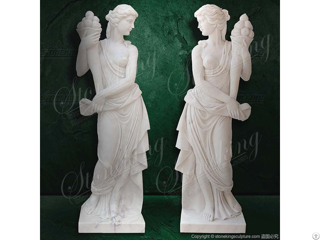 Manufacturer Life Size Elegant Outdoor Marble Female Statues For Garden And Home Decor