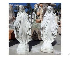 White Marble Blessed Virgin Mary Statue For Church And Home Factory Supplier