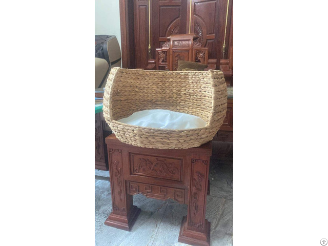 Water Hyacinth Pet Cat Dog Bed House With Mattress Vietnam Handicrafts