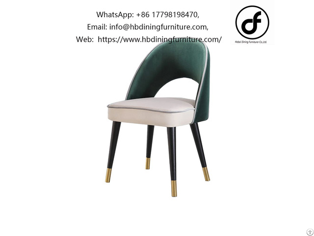 Hollow Back Velvet Chair