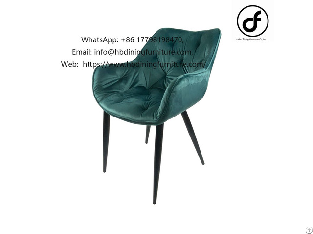 Diamond Seat Upholstered Velvet Armchair