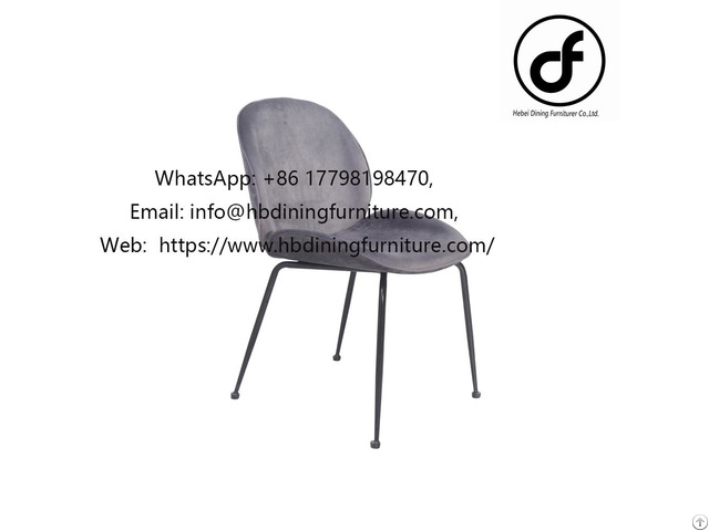 Gray Upholstered Velvet Armchair