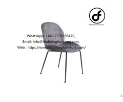 Gray Upholstered Velvet Armchair