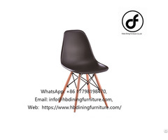 Pp Wooden Leg Plastic Dining Chair