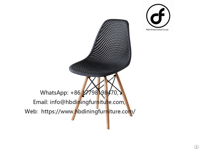 Black Mesh Plastic Dining Chair