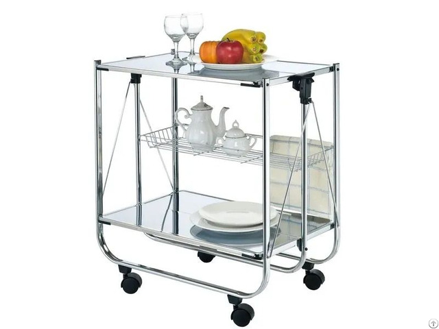 Two Tier Foldable Trolley With Iron Board