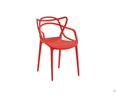 One Piece Plastic Dining Chair With Hollow Backrest Dc N01