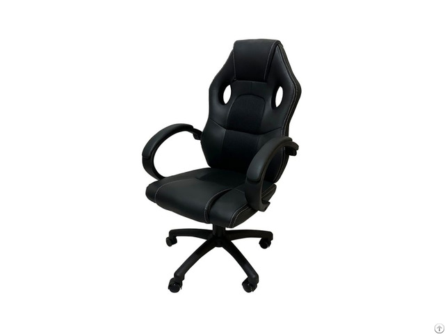 Black Swivel Leather Gaming Chair Dc G02