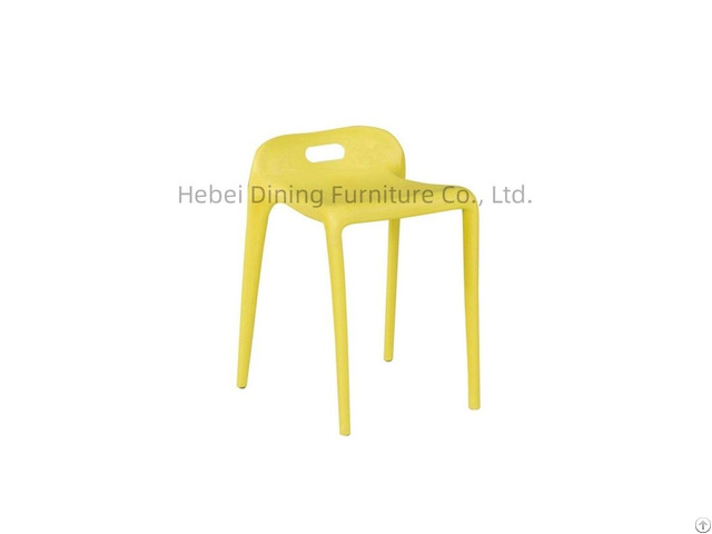 Full Plastic Dining Chair With Low Backrest