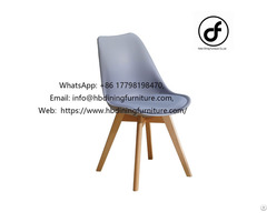 Gray Wooden Leg Dining Chair