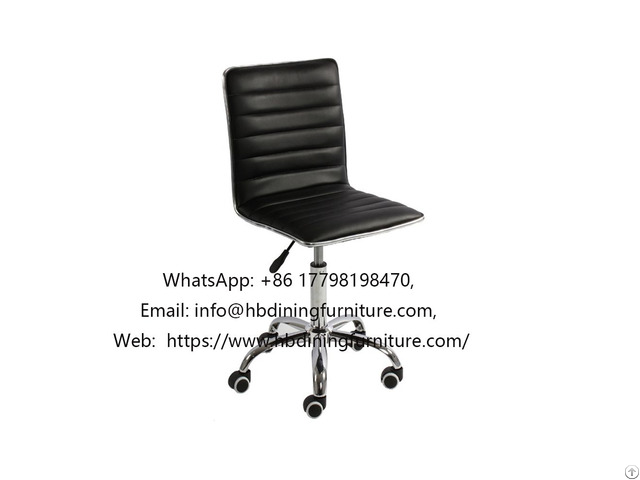 Leather Swivel Office Chair With Wheels