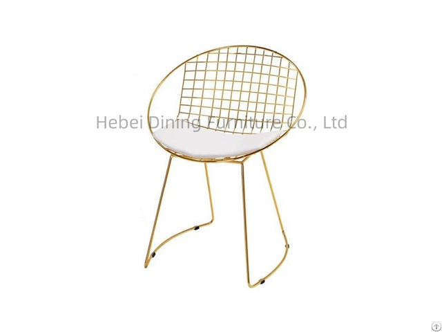 Hot Selling Metal Wire Chair With Round Backrest