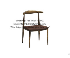 Iron Metal Dining Chair With Armrests
