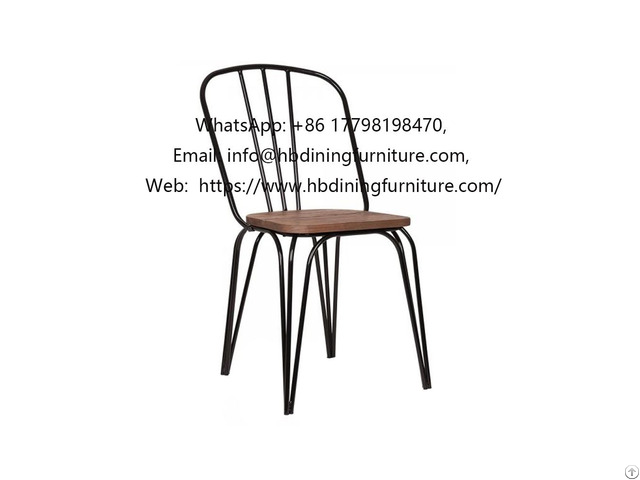 Black Wire Leg Dining Chair