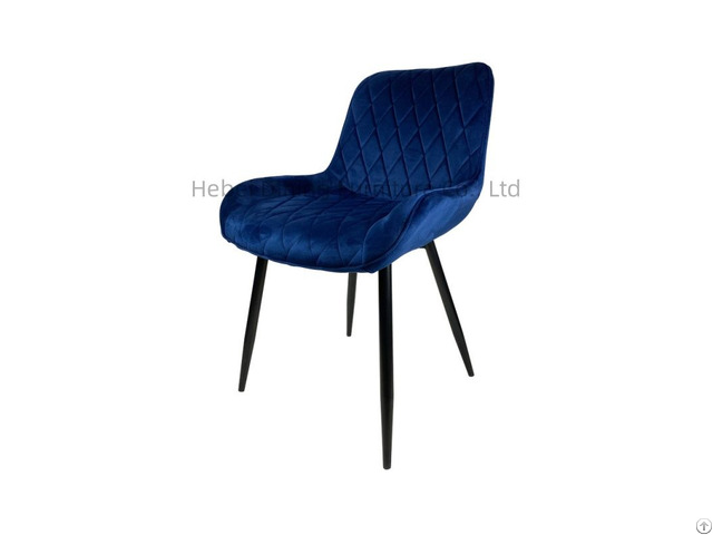 Velvet Dining Chair Wooden Legs Fabric Upholstered