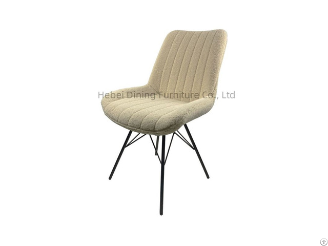 Iron Leg Velvet Living Room Dining Chair