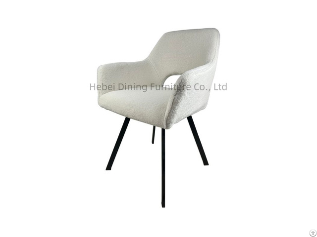 New Design Velvet Iron Leg Armchair Sofa Dining Chair