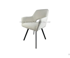 New Design Velvet Iron Leg Armchair Sofa Dining Chair