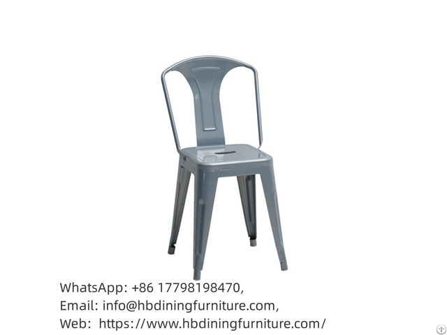 Solid Color Iron Dining Chair Dc M03