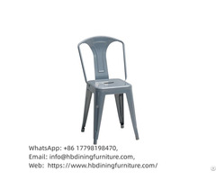 Solid Color Iron Dining Chair Dc M03