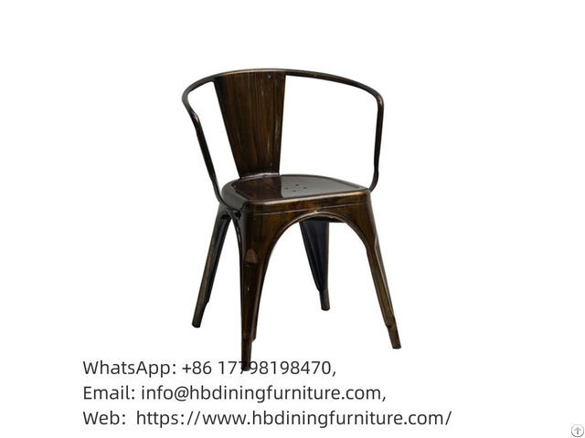 Outdoor Low Leg Metal Armchair Dc M02