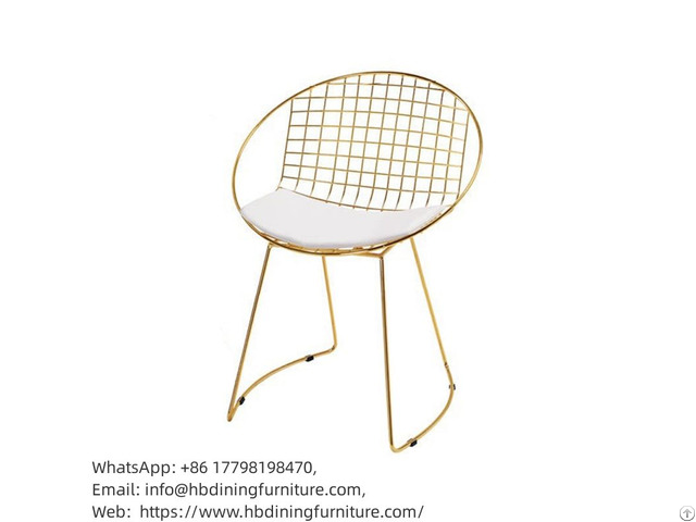 Metal Wire Chair With Round Backrest Dc W04