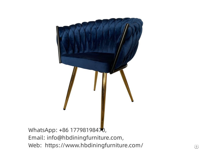 Velvet Dining Chair Petal Armchair Gold Plated Legs Dc R33