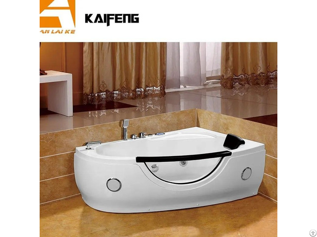 Indoor Massage Bathtub Whirlpool With Glass Window White Kf 646r