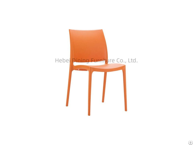 Multicolor Polypropylene Plastic Stackable Back Dining Chair