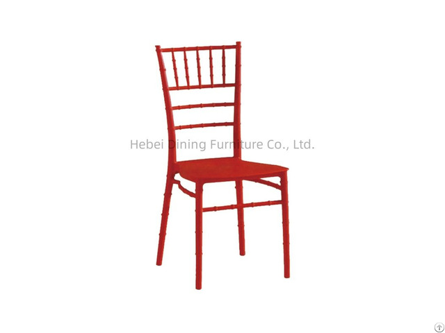 One Piece Plastic Dining Chair Parallel Bar Backrest