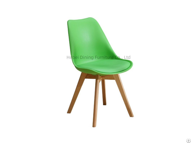 Plastic Combined With Solid Wood Dining Chairs