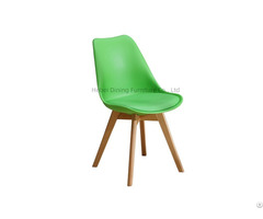 Plastic Combined With Solid Wood Dining Chairs