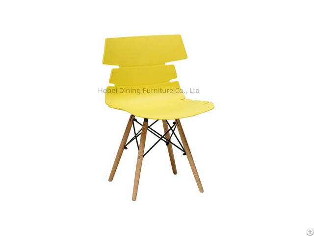 Plastic Beech Dining Chair With Irregular Backrest